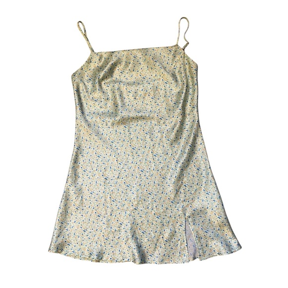 Princess Polly After Thought Green Floral Mini Slip Dress Summer Y2K Mini Size 6 - Picture 3 of 11